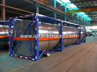 ISO Large Steel Chemical Liquid Tank Container 20 Feet Cylinder shaped